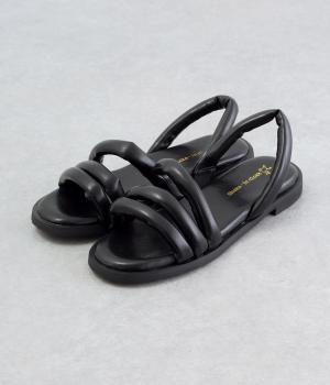 パテッドストローサンダル(ブラック-M)