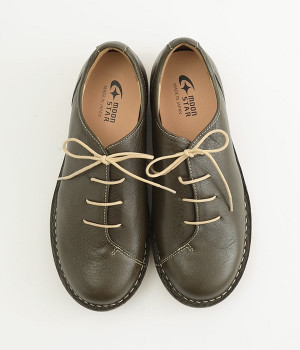 レザー　アシンメトリーシューズ　アワセ(カーキ-230)