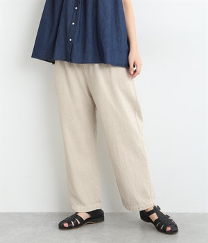 リネンレーヨンテーパードパンツ(キナリ-ONESIZE)