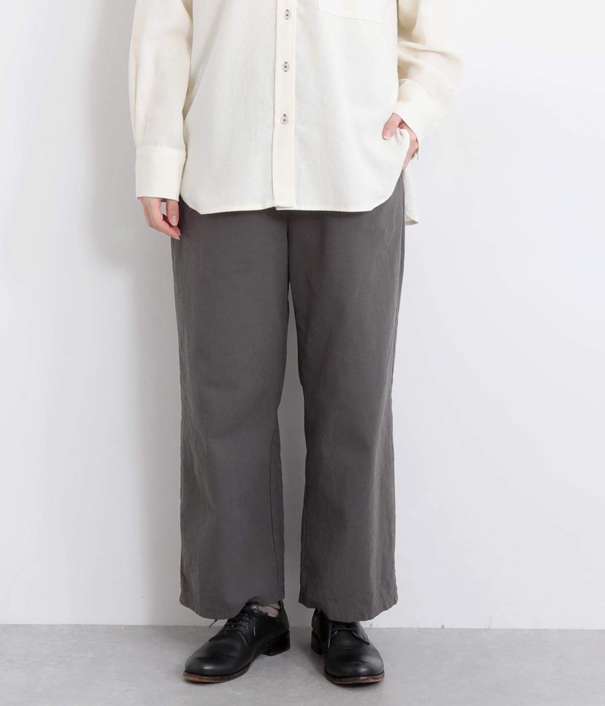 コットンストレートパンツ(チャコール-F)