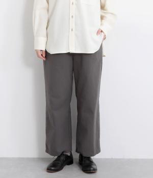 コットンストレートパンツ(チャコール-F)