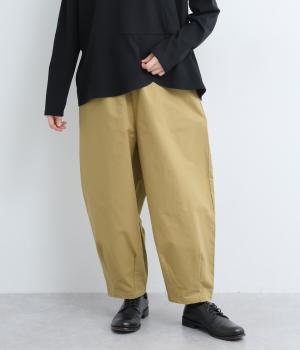 コットンギャバジンバルーンパンツ(ベージュ-F)