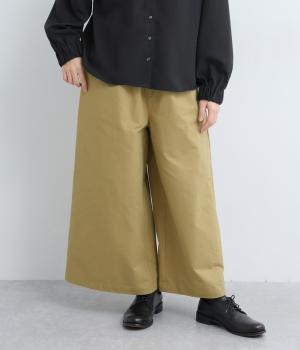 コットンギャバジンワイドパンツ