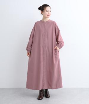 リネンコットン2wayワンピース(グレイッシュパープル-0)