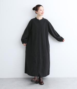 リネンコットン2wayワンピース(ブラック-0)