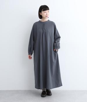 リネンコットン2wayワンピース(アッシュグリーン-0)