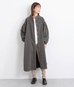 コットンラグラン袖ワンピース(チャコール-F)