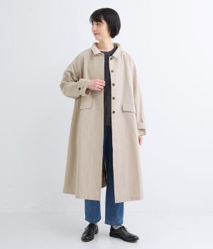 ステンカラーツイルロングジャケット