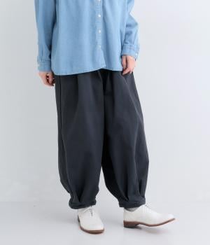 コットンタックツイルパンツ(ネイビー-F)