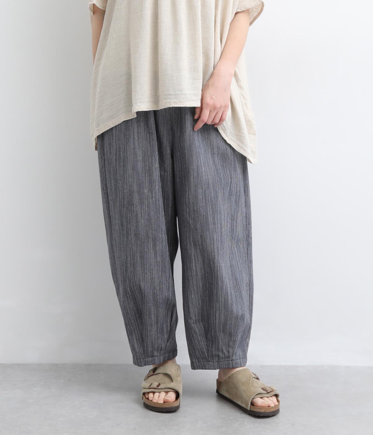 コットンリネンストライプバルーンパンツ｜Sorte cuff（ソルテカフ）の