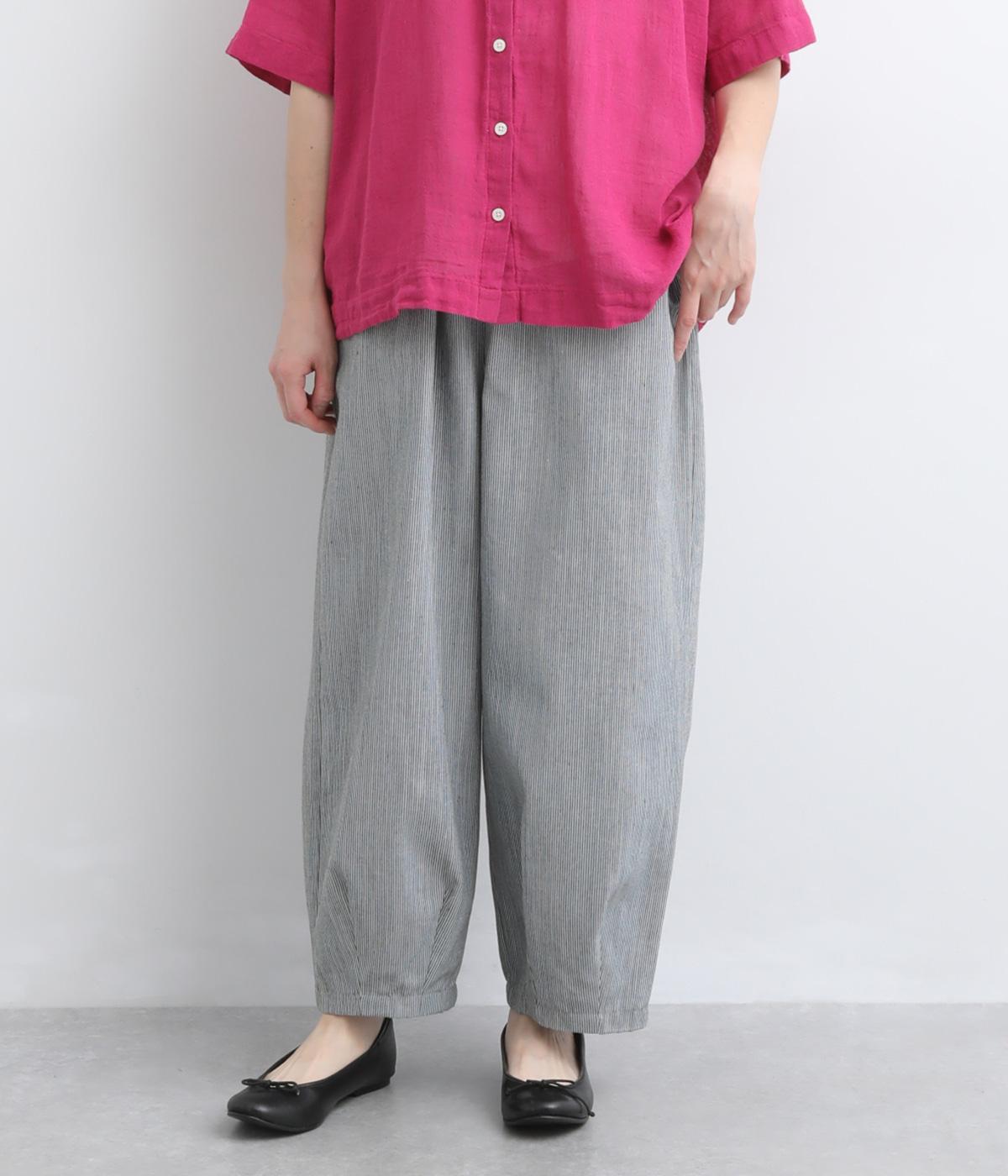 コットンリネンストライプバルーンパンツ｜Sorte cuff（ソルテカフ）の