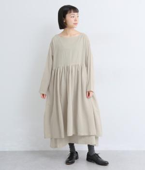 コットン楊柳重ねワンピース