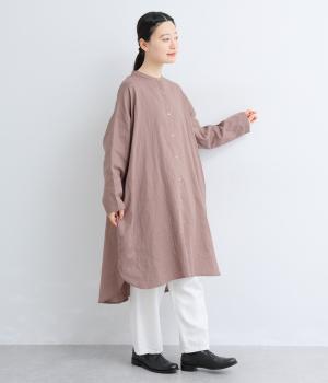 コットンソフトガーゼ後ギャザーチュニック