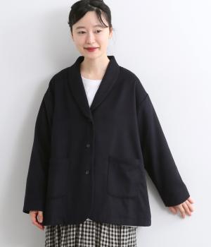 メルトンショールカラージャケット（ネイビー・F）
