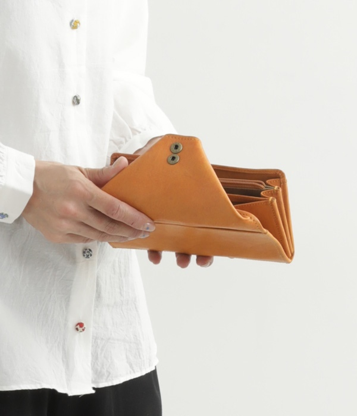 カウレザーギャルソン長財布(ブラウン-ONESIZE)