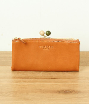 カウレザー木玉長財布(キャメル-ONESIZE)