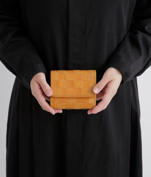 カウレザー折財布(ブラウン-ONESIZE)