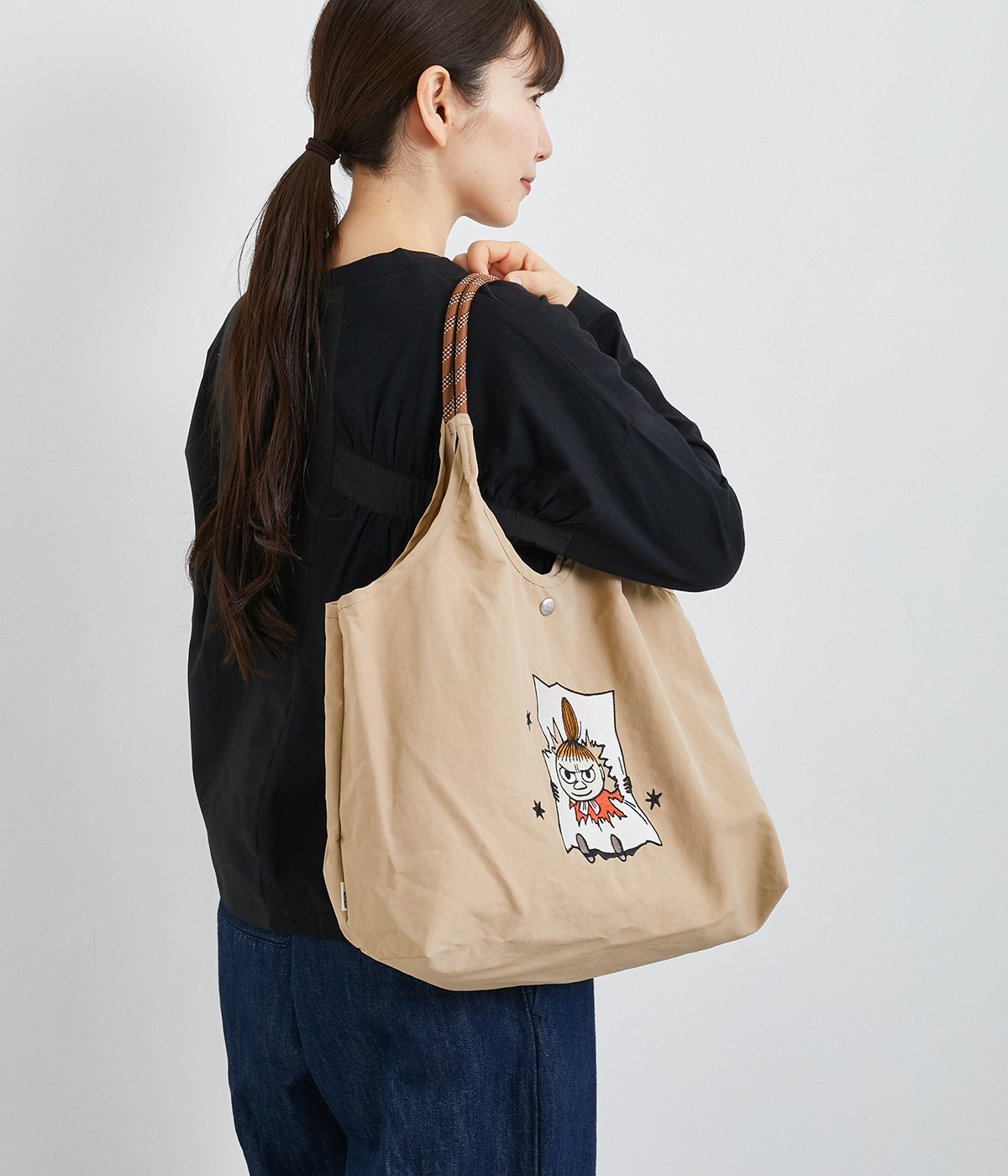 ムーミン　ナイロントートバッグ(ベージュ-ONESIZE)