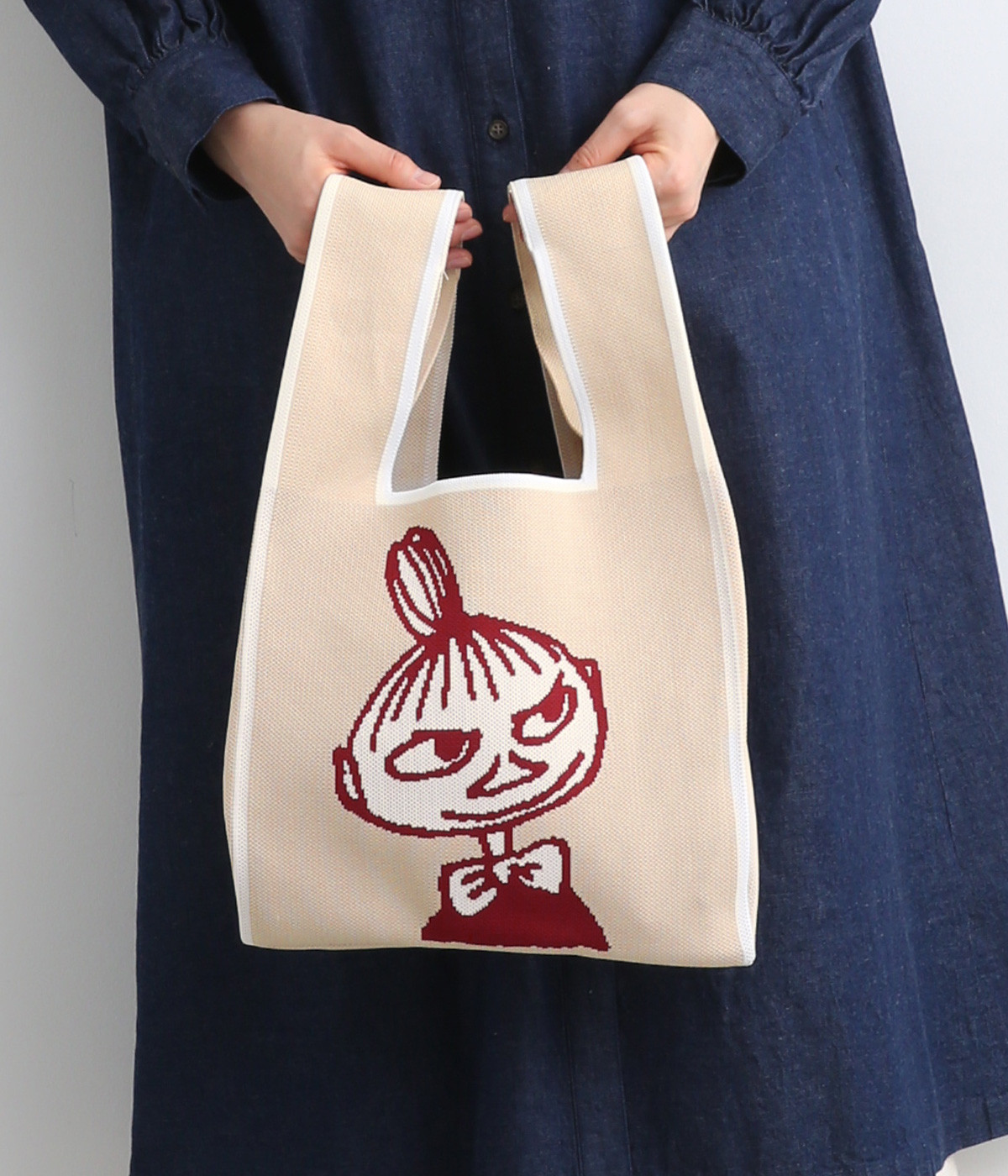 ニット マルシェバッグ(ライトベージュ-ONESIZE)