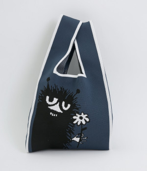 ニット マルシェバッグ(アッシュネイビー-ONESIZE)