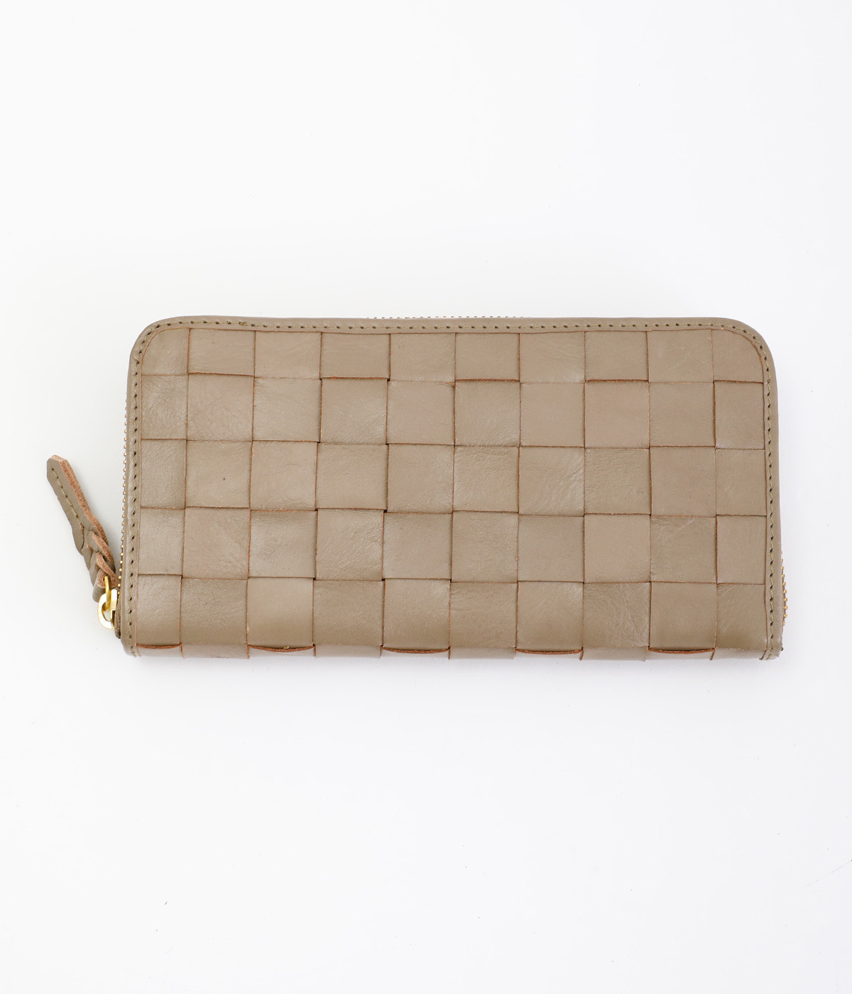 カウレザーメッシュ　ラウンドジップ長財布(オーク-ONESIZE)