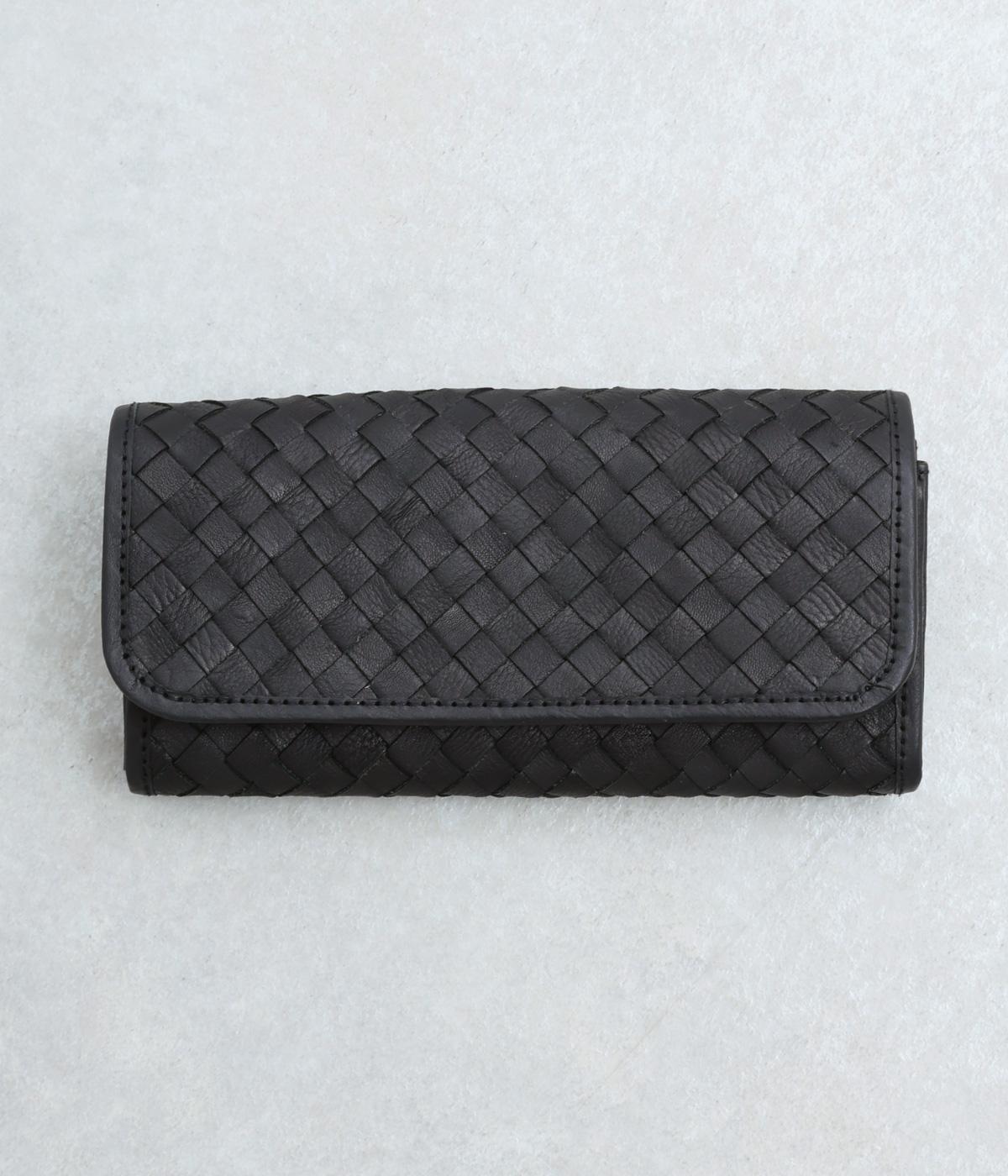 ファインメッシュフラップ長財布(ブラック-F)