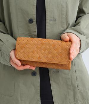 ファインメッシュフラップ長財布(ブラウン-F)