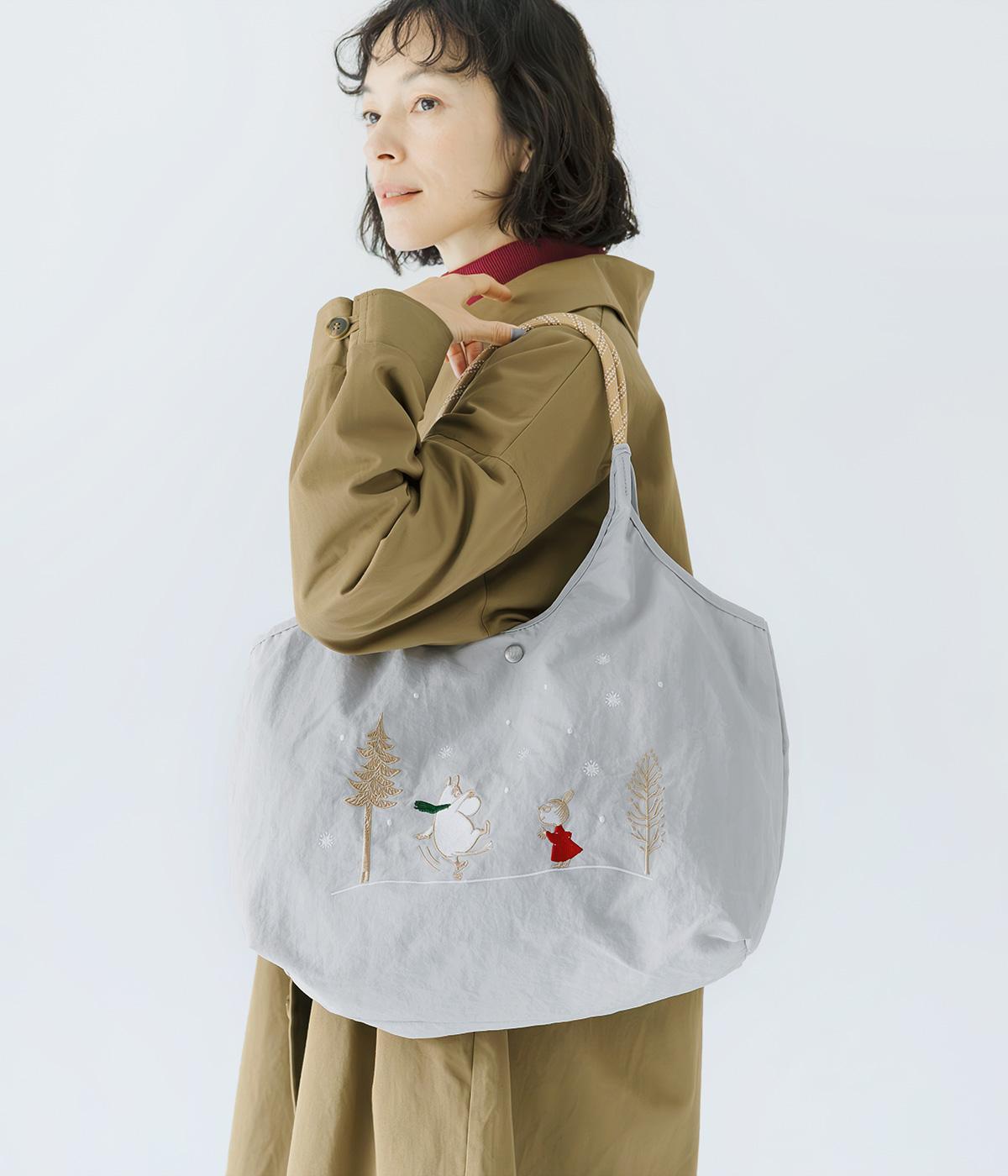 ムーミントート  大　クリスマス限定(アイスグレー-F)