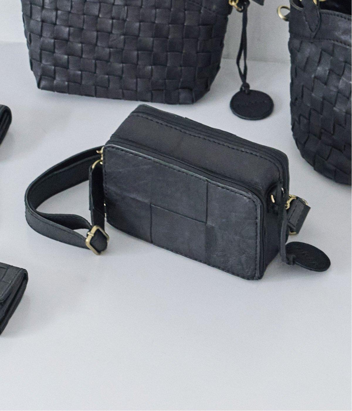 レザーメッシュお財布ショルダー