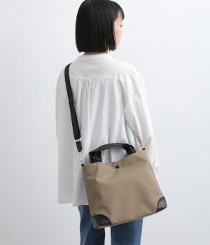 デュ―ロン×レザー　2wayハンドバッグ