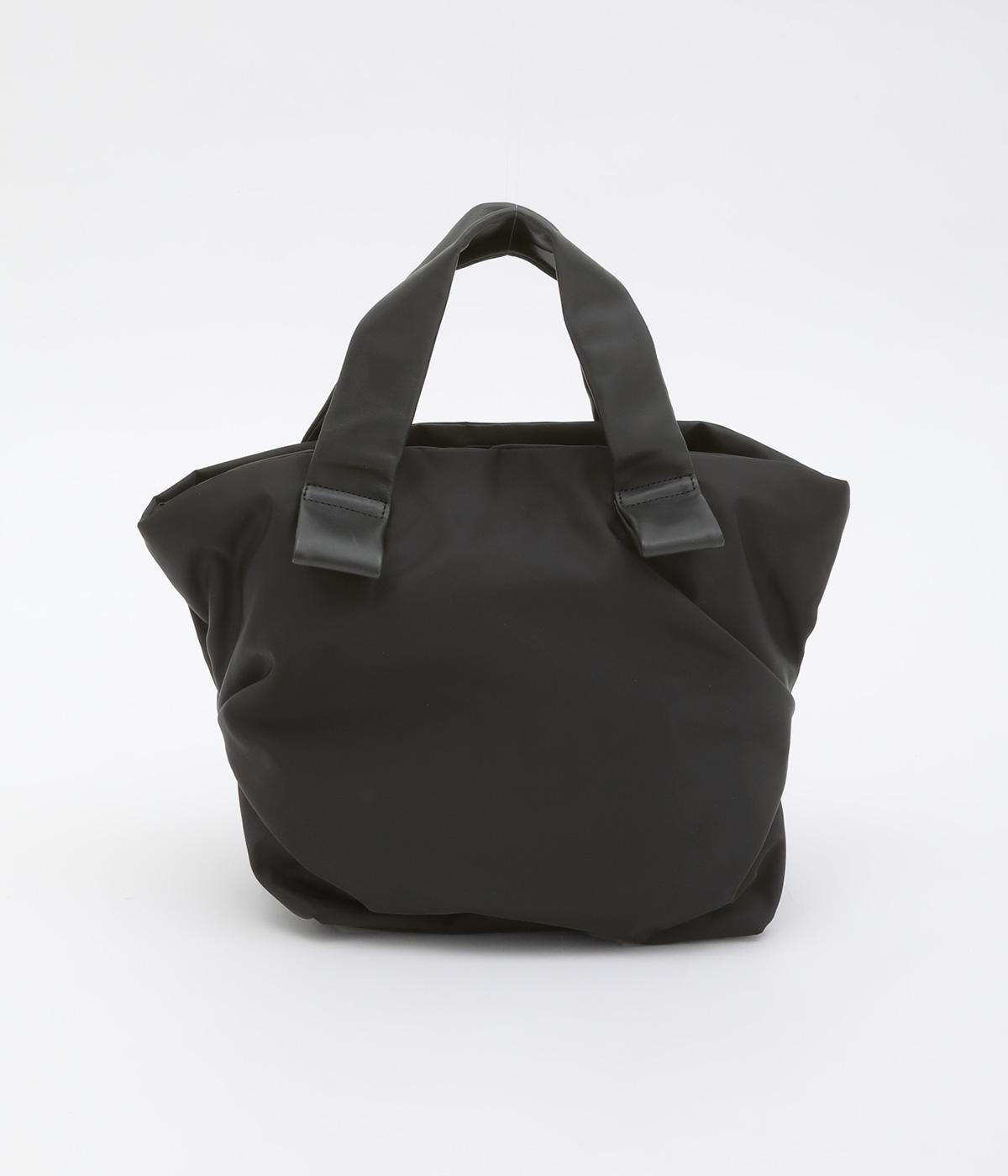 デュ―ロン×レザー　トートバッグ(ブラック-F)