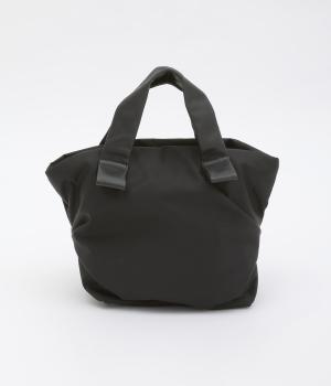 デュ―ロン×レザー　トートバッグ(ブラック-F)