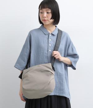 デュ―ロン×レザー　ショルダーバッグ