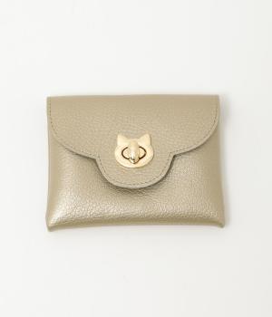 ネコ金具スマート財布小(ブロンズ-S)