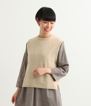 ラムウールベスト(ベージュ-ONESIZE)