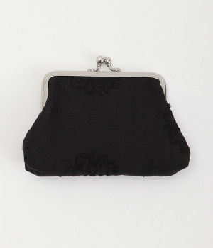 がま口　角3.5寸　マチ付き(ブラック-ONESIZE)