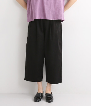 ツイルサルエル風パンツ(ブラック-ONESIZE)