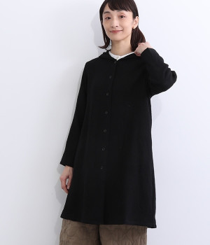 ウールガーゼフードカーディガン