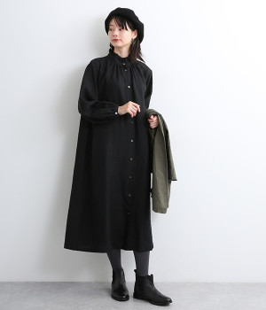 ベルガモリネン襟フリルワンピース