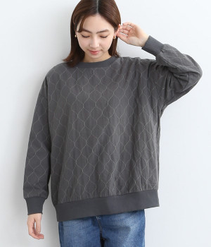 アンティークキルトプルオーバー(チャコール-ONESIZE)