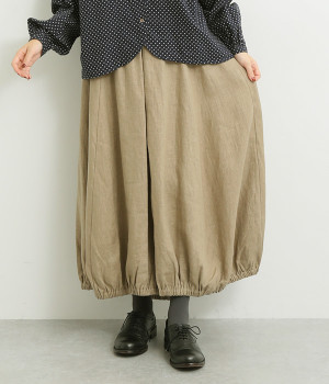 リネンバルーンスカート(ベージュ-ONESIZE)