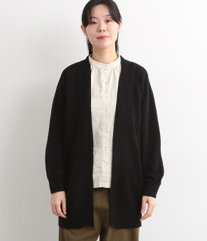ウール混トッパーカーディガン