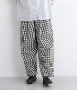 ギンガムテーパードパンツ