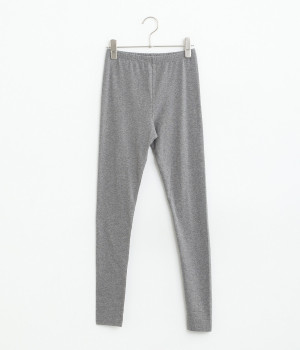 オーガニックコットンシサムノレギンス(グレー-L)