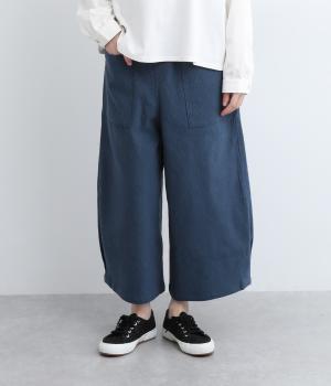 手織おおきなポケットパンツ(ブルー-ONESIZE)