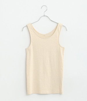 オーガニックコットンインナータンクトップ(ベージュ-L)