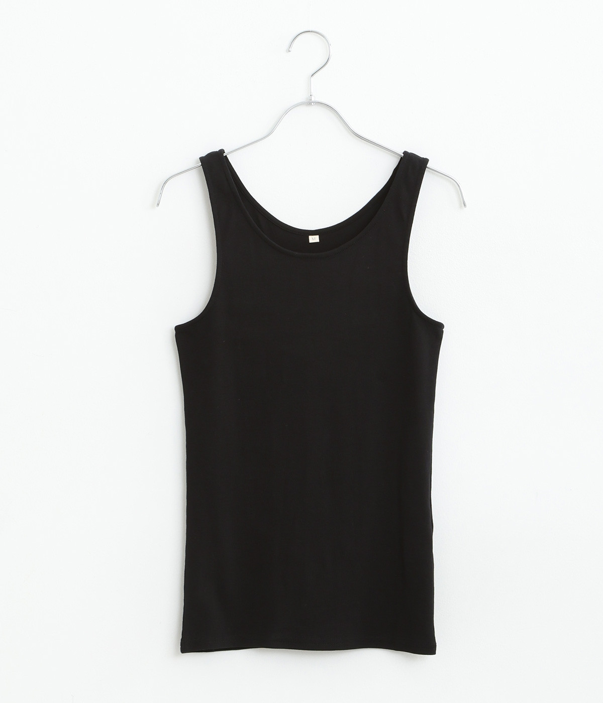 オーガニックコットンインナータンクトップ(ブラック-M)