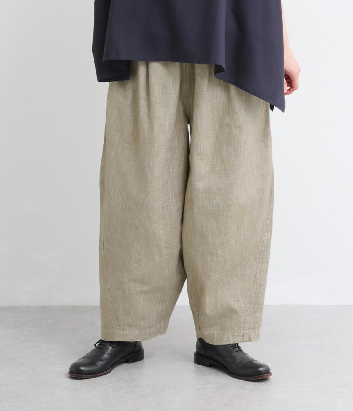 スラブnamasteコクーンパンツ(サンドベージュ-F)