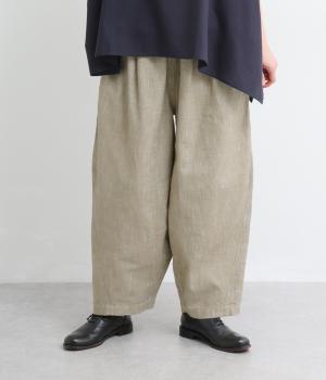 スラブnamasteコクーンパンツ(サンドベージュ-F)