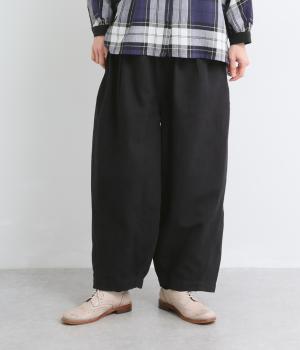 スラブnamasteコクーンパンツ(ダークネイビー-F)